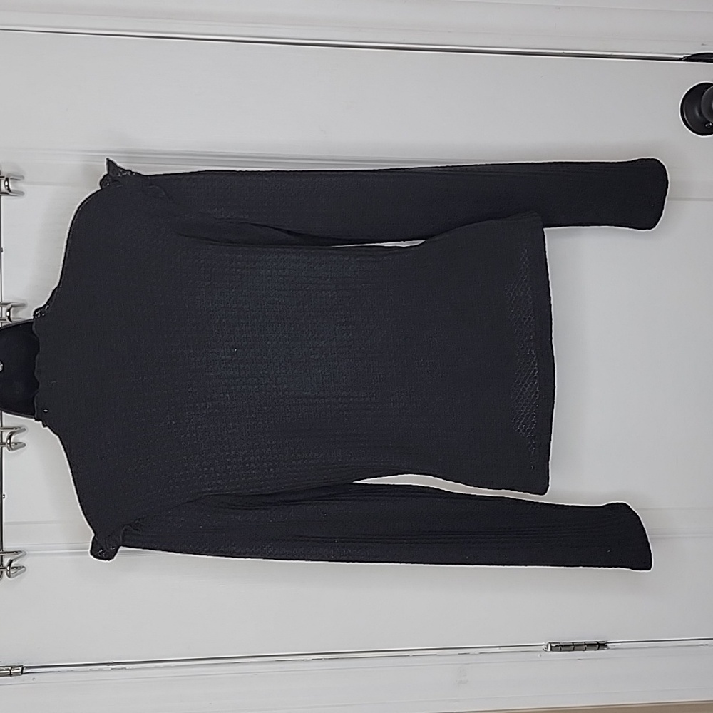 Shein Black Ruffle crop Top - Picture 2 of 5